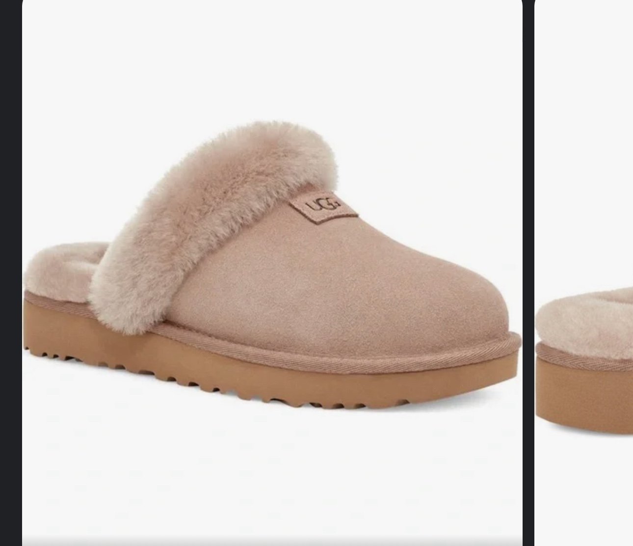 New UGG Cozy Genuine Shearling Slide Shoes Slippers women size 5