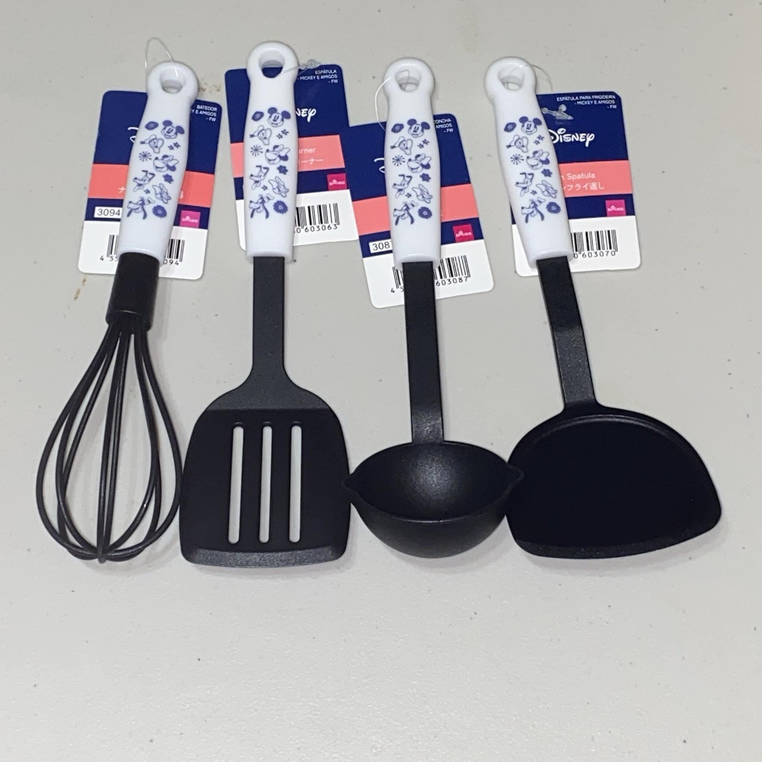 New Daiso Minnie, Mickey & Friends; Spatula, Whisk, Ladle & Turner Set - Disney