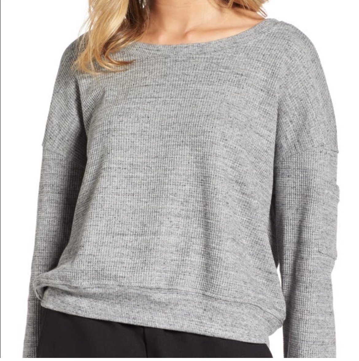 Splendid Waffle Thermal Pullover XS