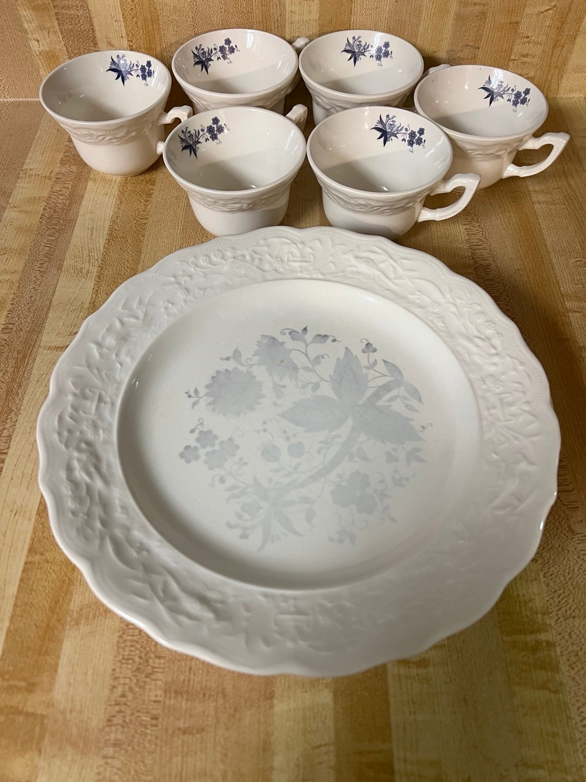 Blue Floral Vintage dishes-Blue Floral Pattern-Vintage Set