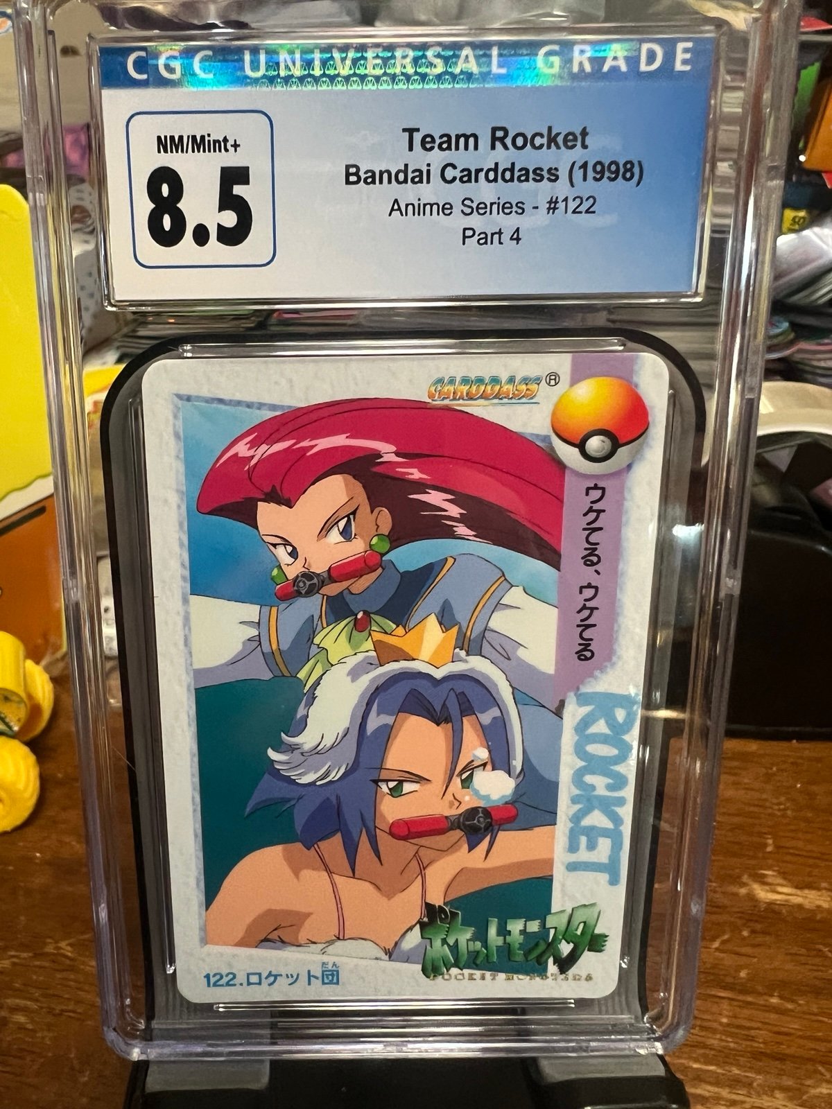 1998 Pokemon Japanese Team Rocket Anime #122 Bandai Cardass CGC 8.5