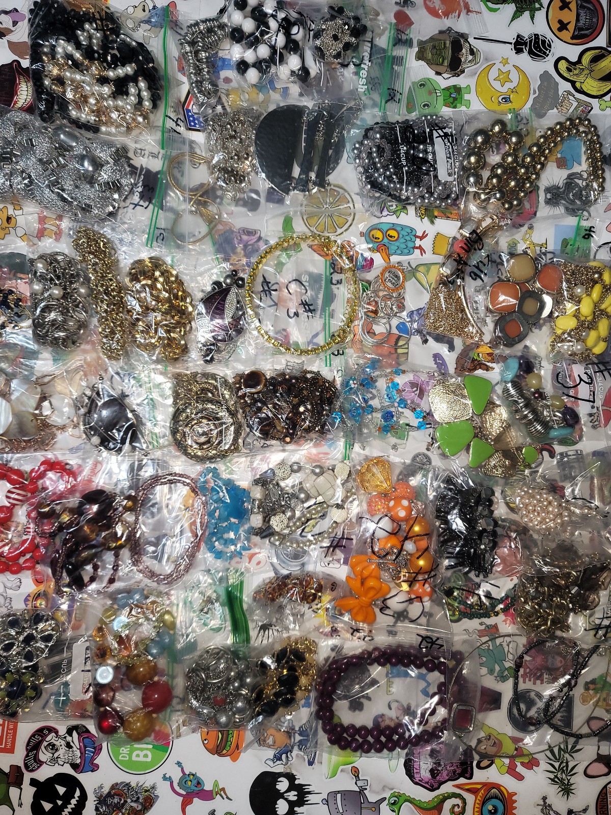 Lot of Ladies Fashion Necklaces over 5 pounds they are individually bagged #5