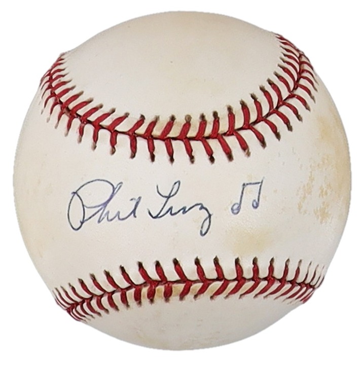 Phil Linz New York Yankees Signed OAL Baseball with Musical Notes Inscription