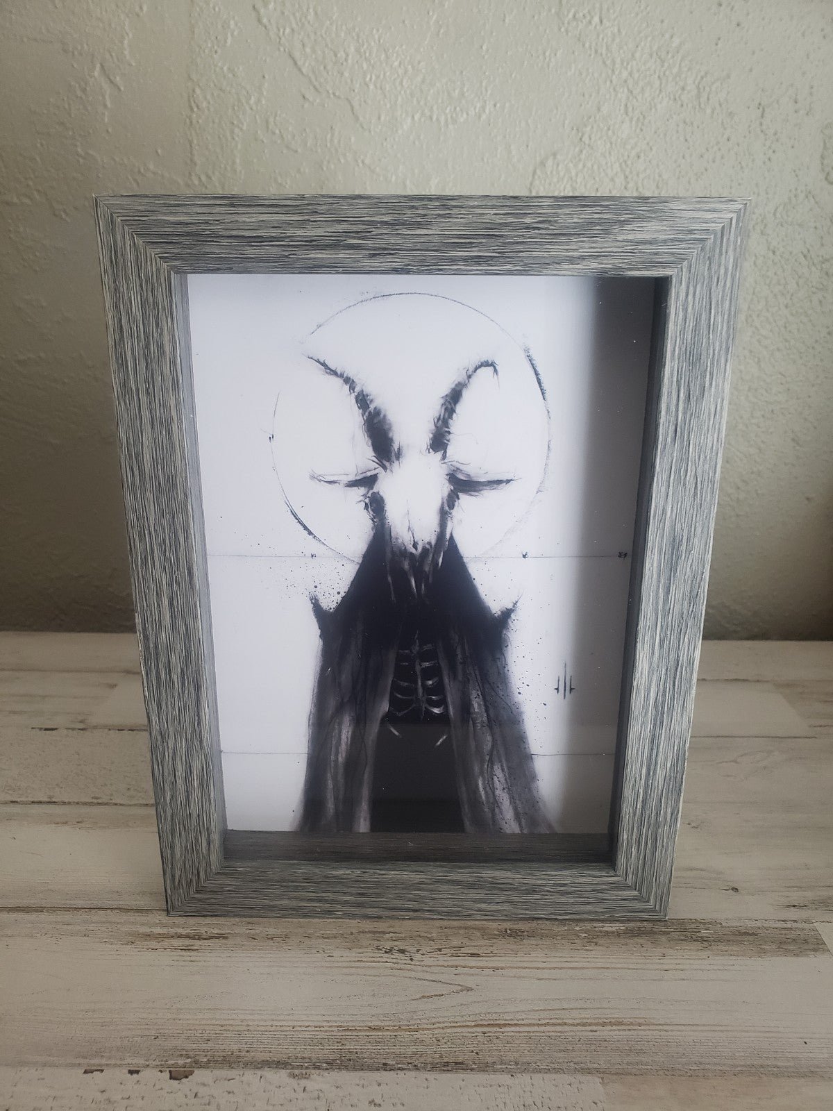 Baphomet picture goat skull wall art satanic gothic home decor