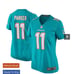 NWOT Women's Nike DeVante Parker 11 Aqua Miami Dolphins New 2018 Game Jersey M
