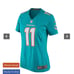NWOT Women's Nike DeVante Parker 11 Aqua Miami Dolphins New 2018 Game Jersey M