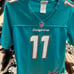 NWOT Women's Nike DeVante Parker 11 Aqua Miami Dolphins New 2018 Game Jersey M