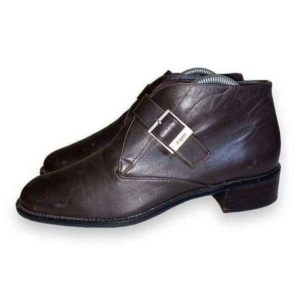 Etienne Aigner Showtime Ankle Boots Brown Leather Women's 8.5