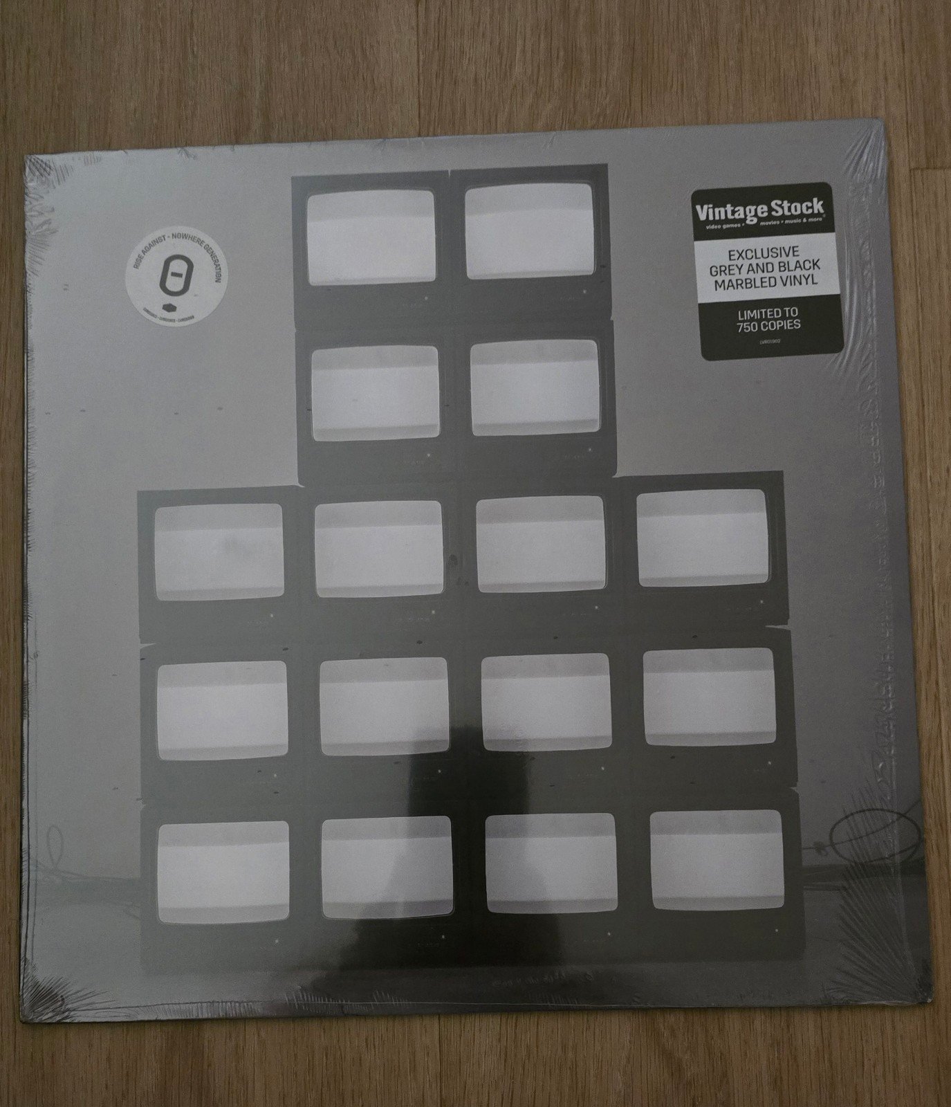 Rise Against Nowhere Generation Vintage Stock Gray and Black Marble Vinyl LE 759