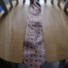 Burma bibas men's peach/orange and blue tie NWOT
