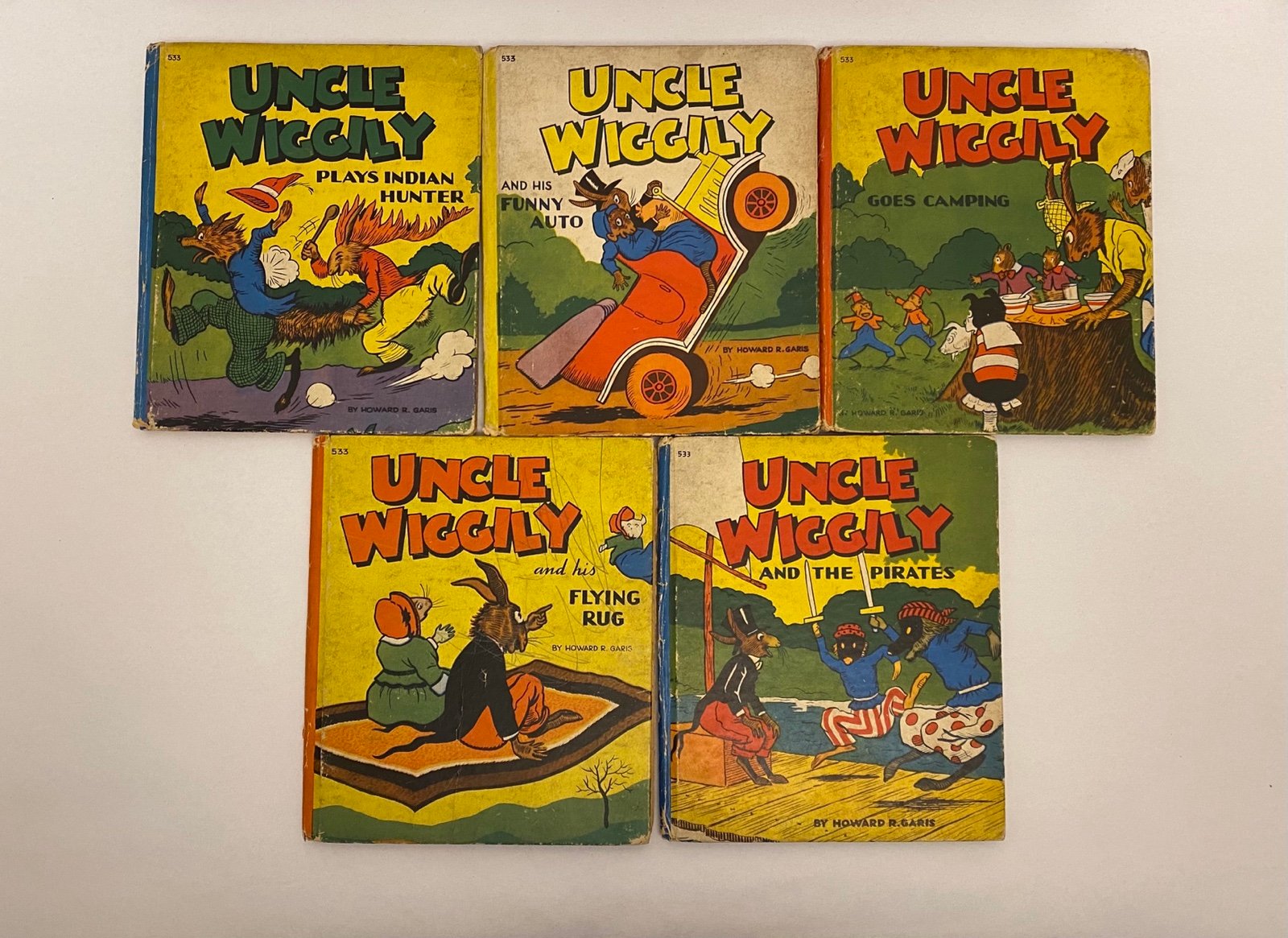 Vintage Lot of 5 Uncle Wiggily HC Books by Howard Garis Whitman Publishing.