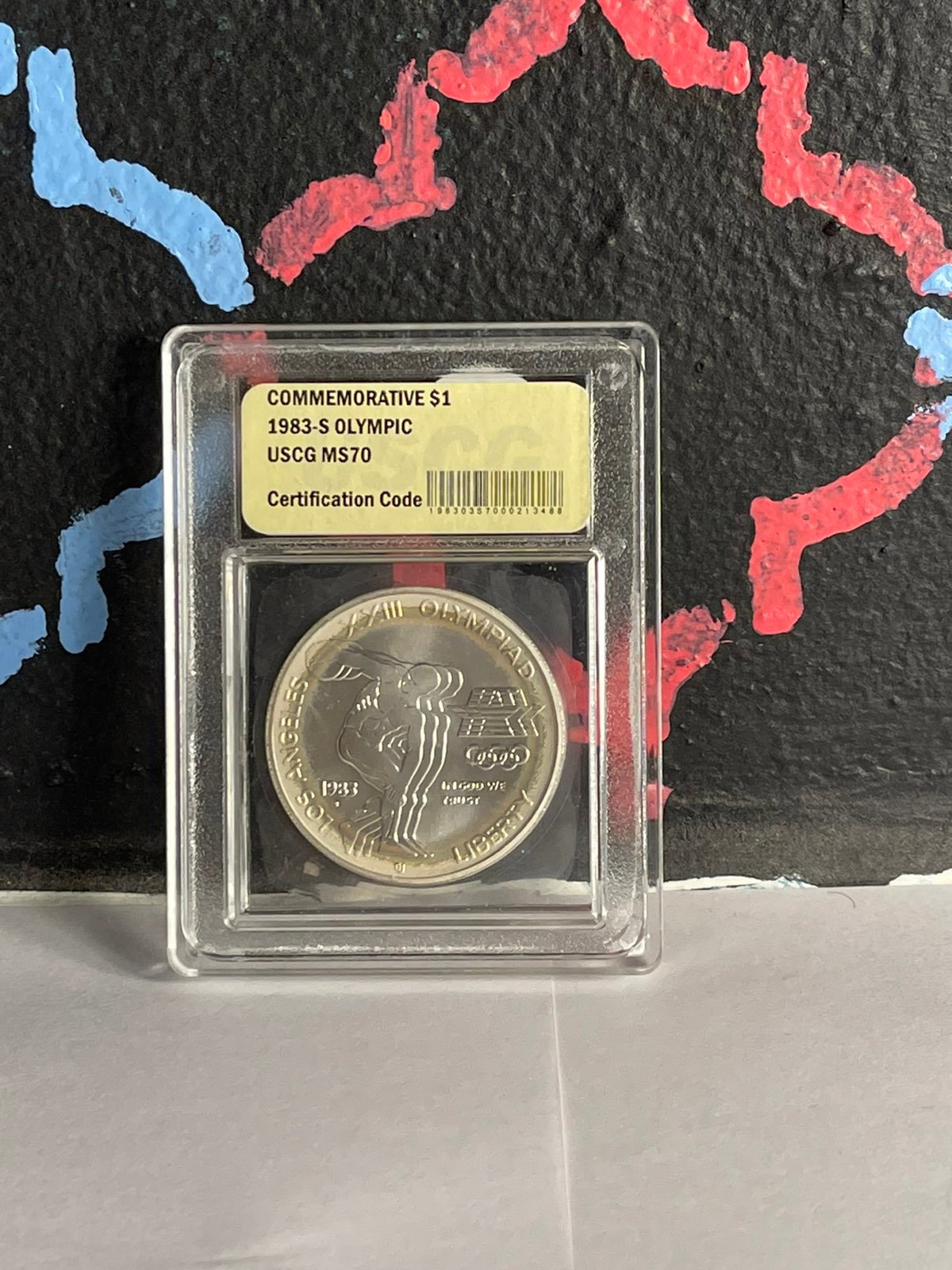 MS-70 Slabbed 1983 O Olympic Commemorative Coin