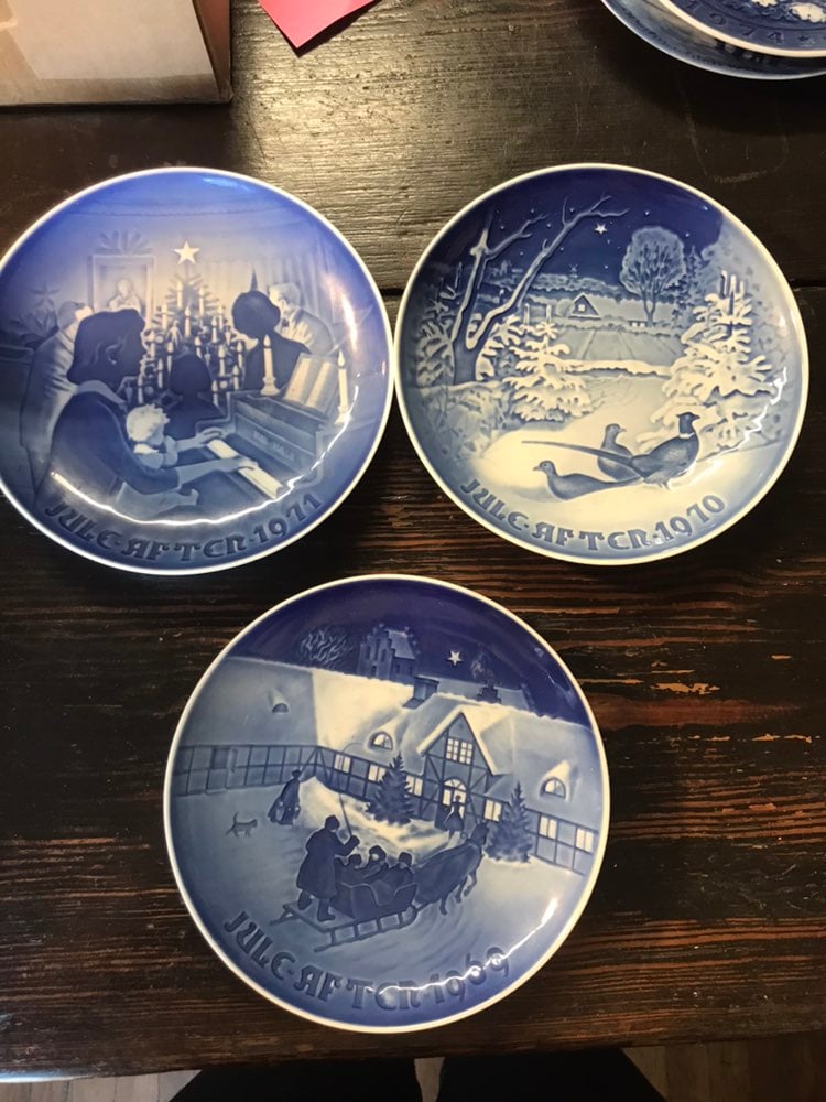 Bing & Grondahl Christmas Jule After 1971, 1970, & 1969 Blue