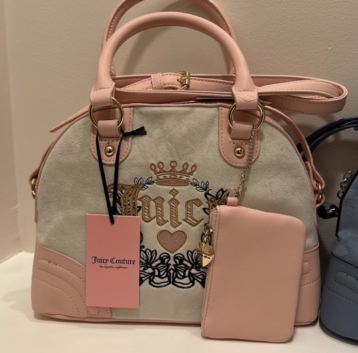 Juicy Couture Heritage pink clay Satchel