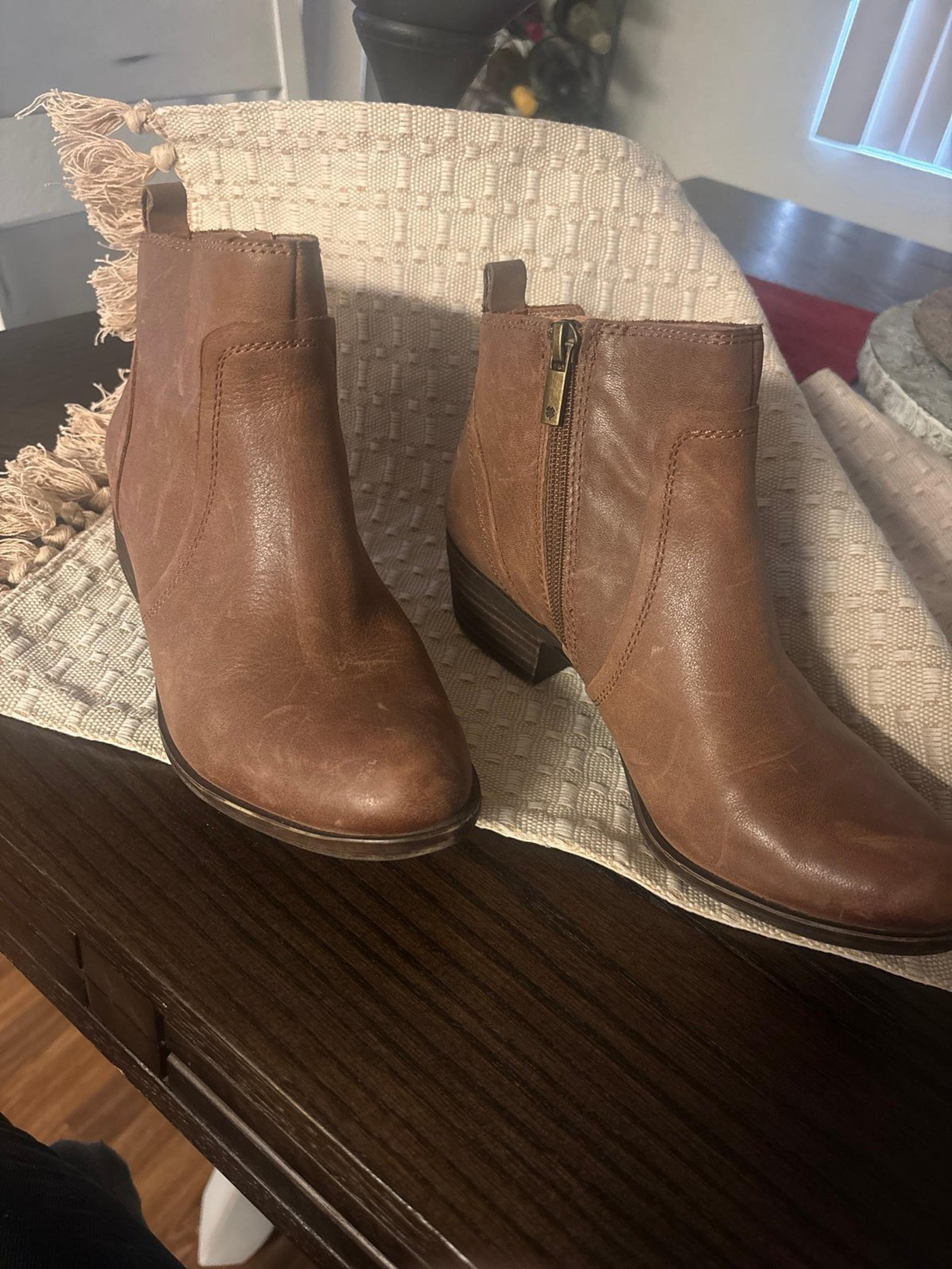 Lucky Brand Distressed Leather Ankle Boots - Women's size 7