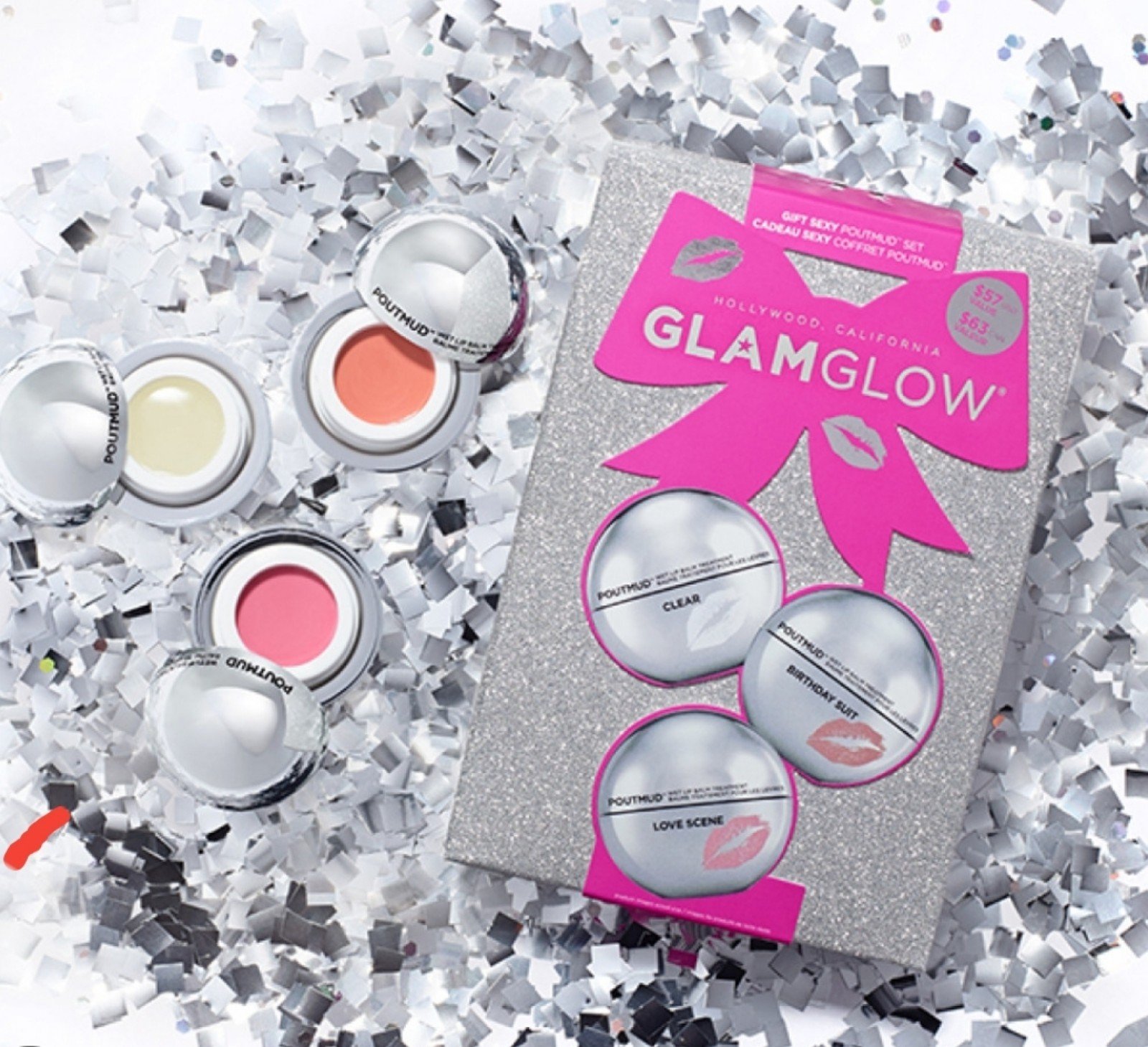 Glamglow gift sexy Poutmud wet Lip balm treatment set of 3 BNIB