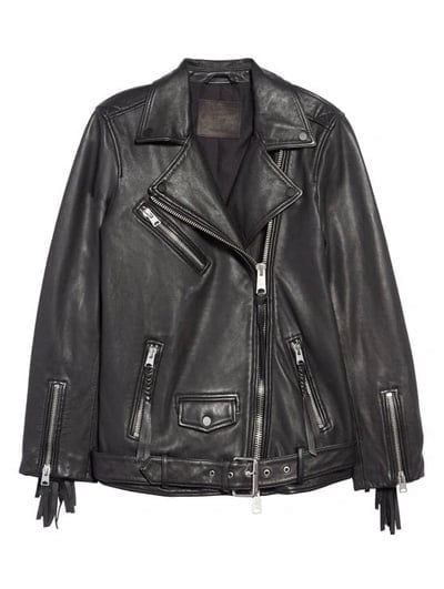 allsaints billie tassel biker leather jacket