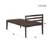 Ball & Cast Dark Brown Faux Leather Woven Daybed-Chaise Lounge-Bench 58 NWT