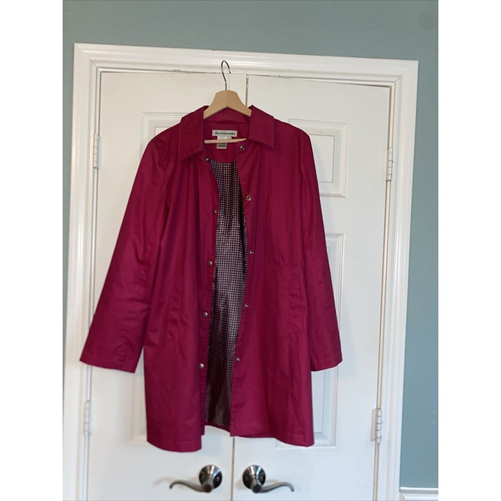 David Brooks Coat Jacket Lined Women's Sz M Hot Pink Barbiecore