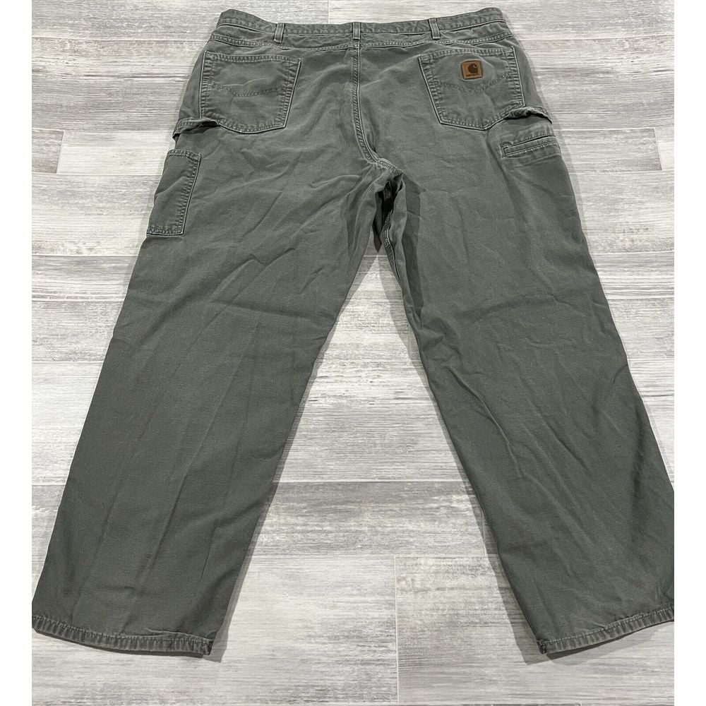 Carhartt Work Pants Mens 42x32 Loose Fit Carpenter B159 DMS Green Olive
