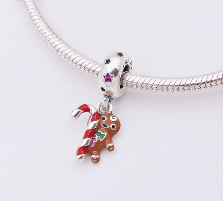 New PANDORA Christmas Gingerbread Man Dangle Charm