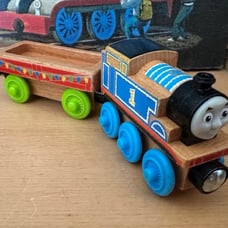 Fisher Price Thomas Train Wooden Unreleased Cookie Delivery Thomas & Cargo Car!
