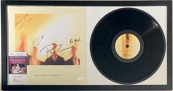 Matchbox Twenty Signed Where The Light Goes Vinyl Record Frame Display JSA COA