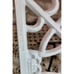 Decorative Ornate Square White Enamel on Cast Iron Trivet Hot Plate (read)