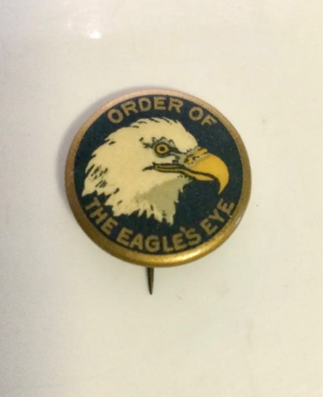 Antique Rare Early 1900’s Fraternal Order Of The Eagle’s Back Pin
