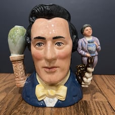 ROYAL DOULTON 'HENRY DOULTON' LARGE CHARACTER JUG D7054 DUAL HANDLE 1996 7