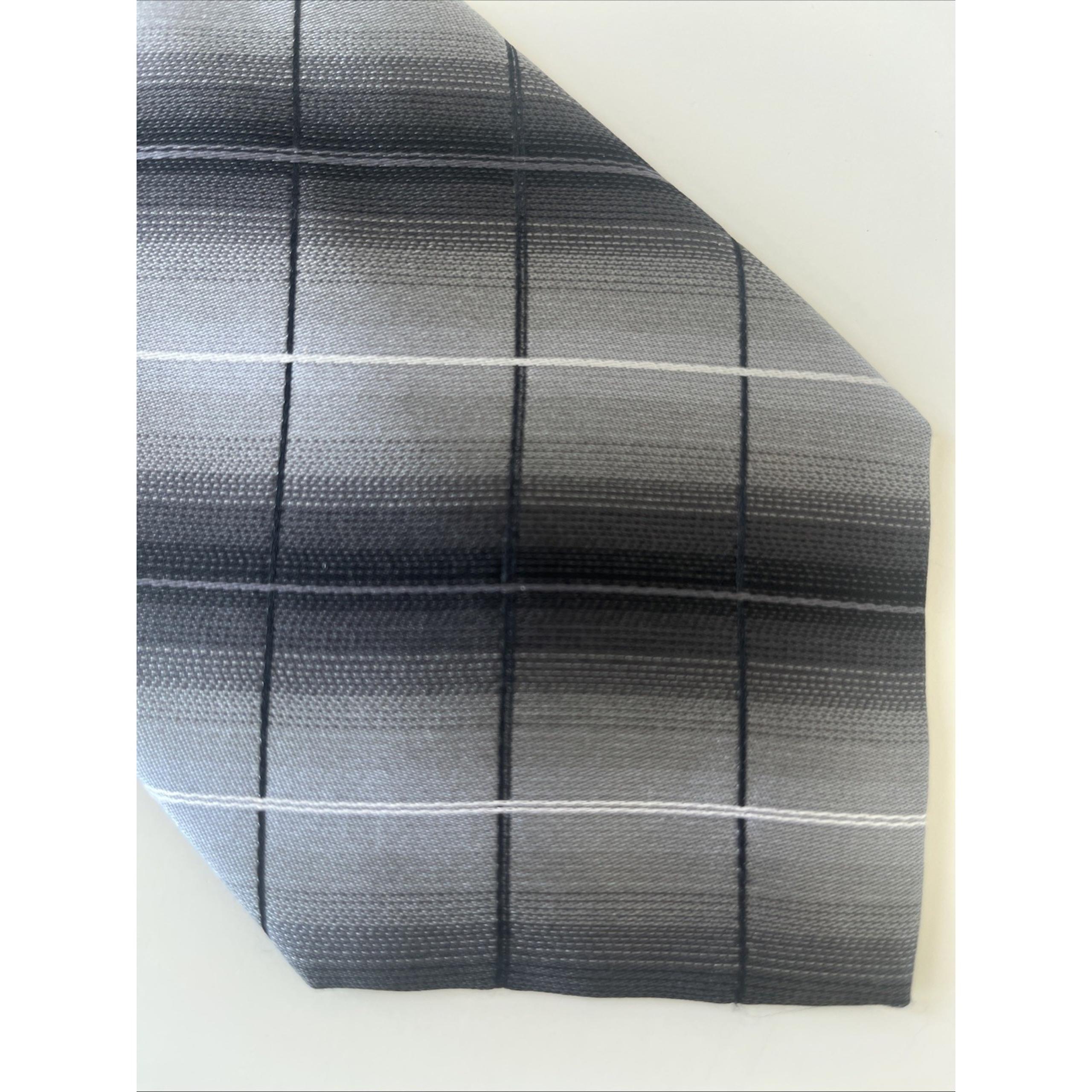 Axist Silk Tie White Black Gray Stripes Mens Necktie 58" x 3.5"