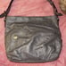 Coach Hobo Bag Grey Leather Studded Applique Duffel Silver Graphite
