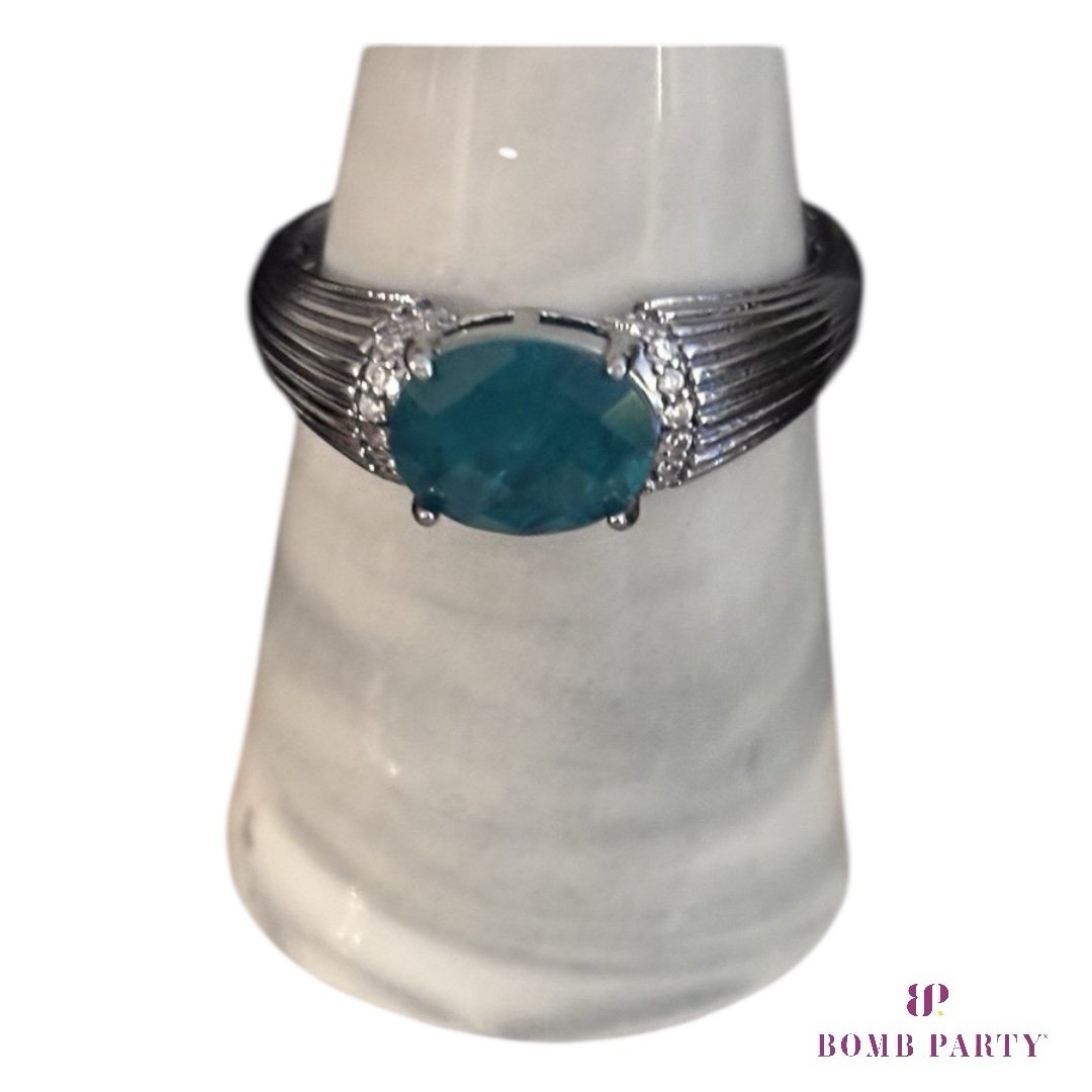 Bomb Party May 2025 Ring RG15864 - Size 9 - Evergreen Gaze