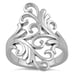 Size 8, 925 STERLING SILVER Unique Swirls High Polished Ring