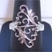 Size 8, 925 STERLING SILVER Unique Swirls High Polished Ring