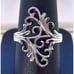 Size 8, 925 STERLING SILVER Unique Swirls High Polished Ring