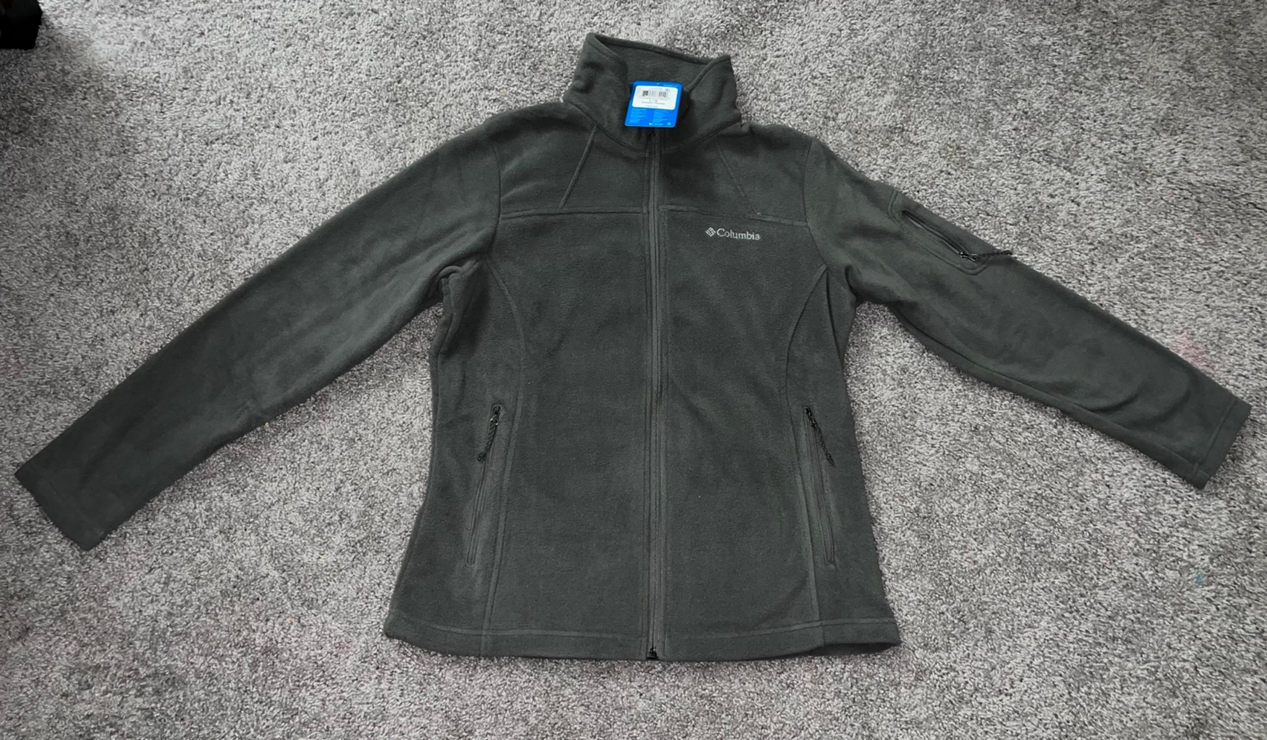 Columbia Women’s Cool Intervention Full Zip Gray Sweater Size Large
