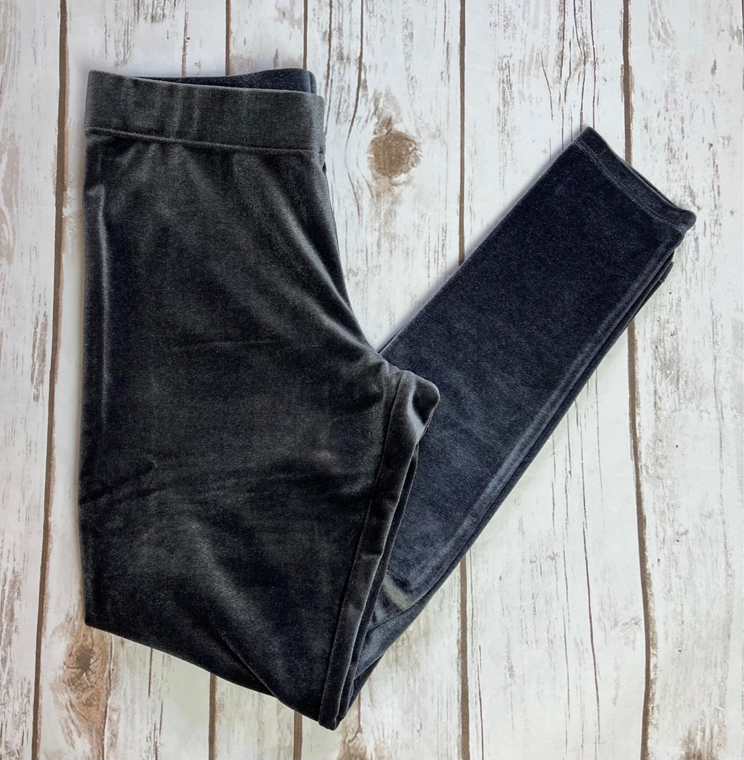 Women's Nordstrom Silver Grey Velvet Leggings Size S Small LIKE NEW