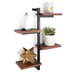 Under.Stated Wall Mounted Hanging Shelf | Rustic MDF Display Shelf with Four Arm