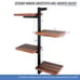 Under.Stated Wall Mounted Hanging Shelf | Rustic MDF Display Shelf with Four Arm
