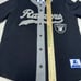 Starter Las Vegas Raiders Baseball Style Jersey Men's Sz M Black Button Up Shirt