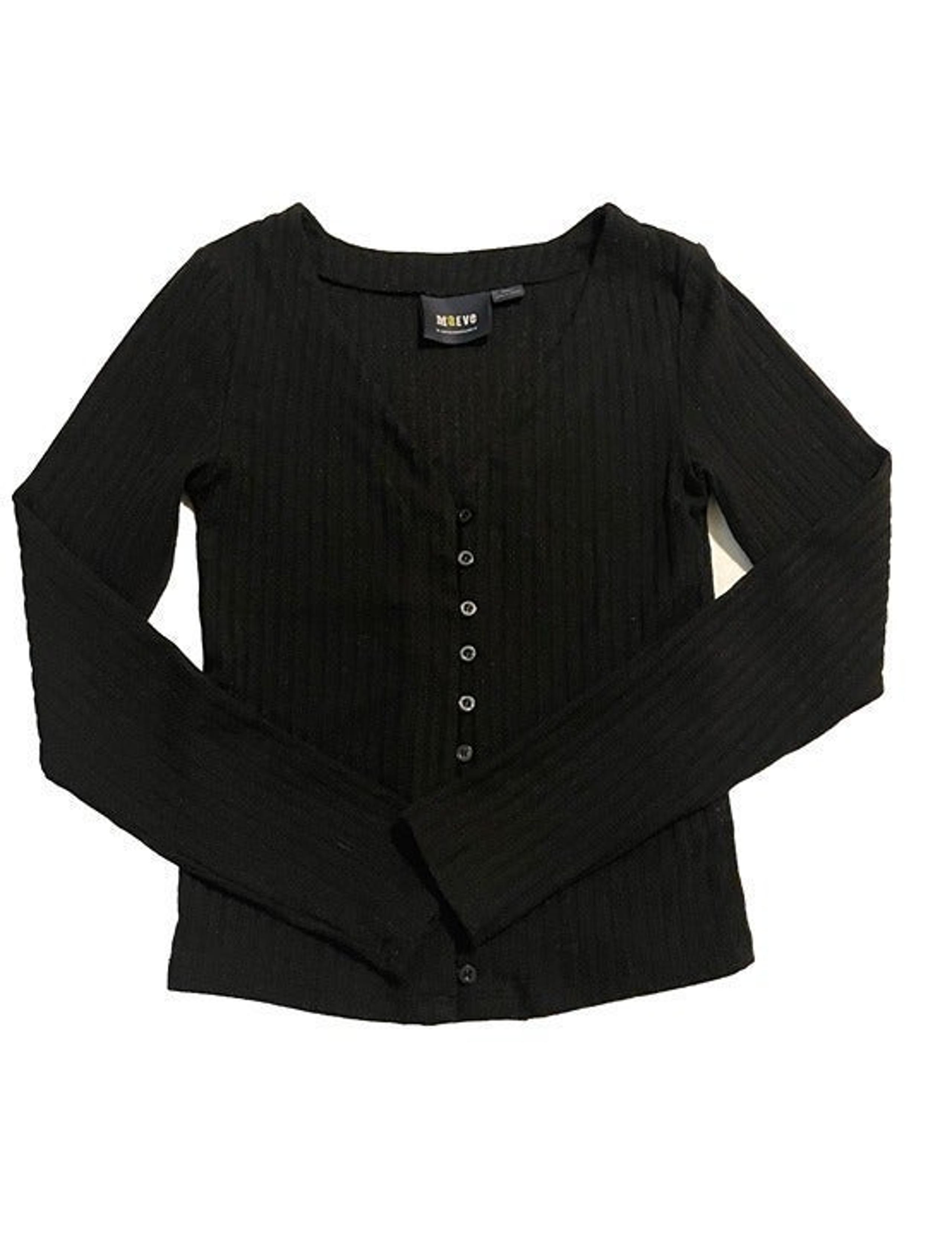 Maeve Meryl Rib Knit Henley Ribbed Knit V-Neck_xsmall