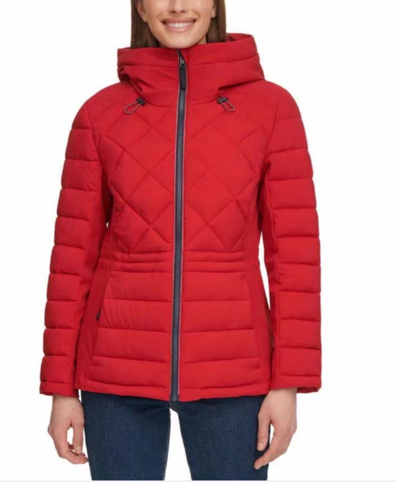 NWT Women's Size M Red Tommy Hilfiger Puffer Coat