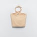 Zara Cropped Wrap Knit Top, Color: Sand, Size: M, NWOT