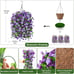 Artificial Faux Hanging Flowers Plants Baskets for Outdoor Spring Summer Decorat