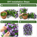 Artificial Faux Hanging Flowers Plants Baskets for Outdoor Spring Summer Decorat