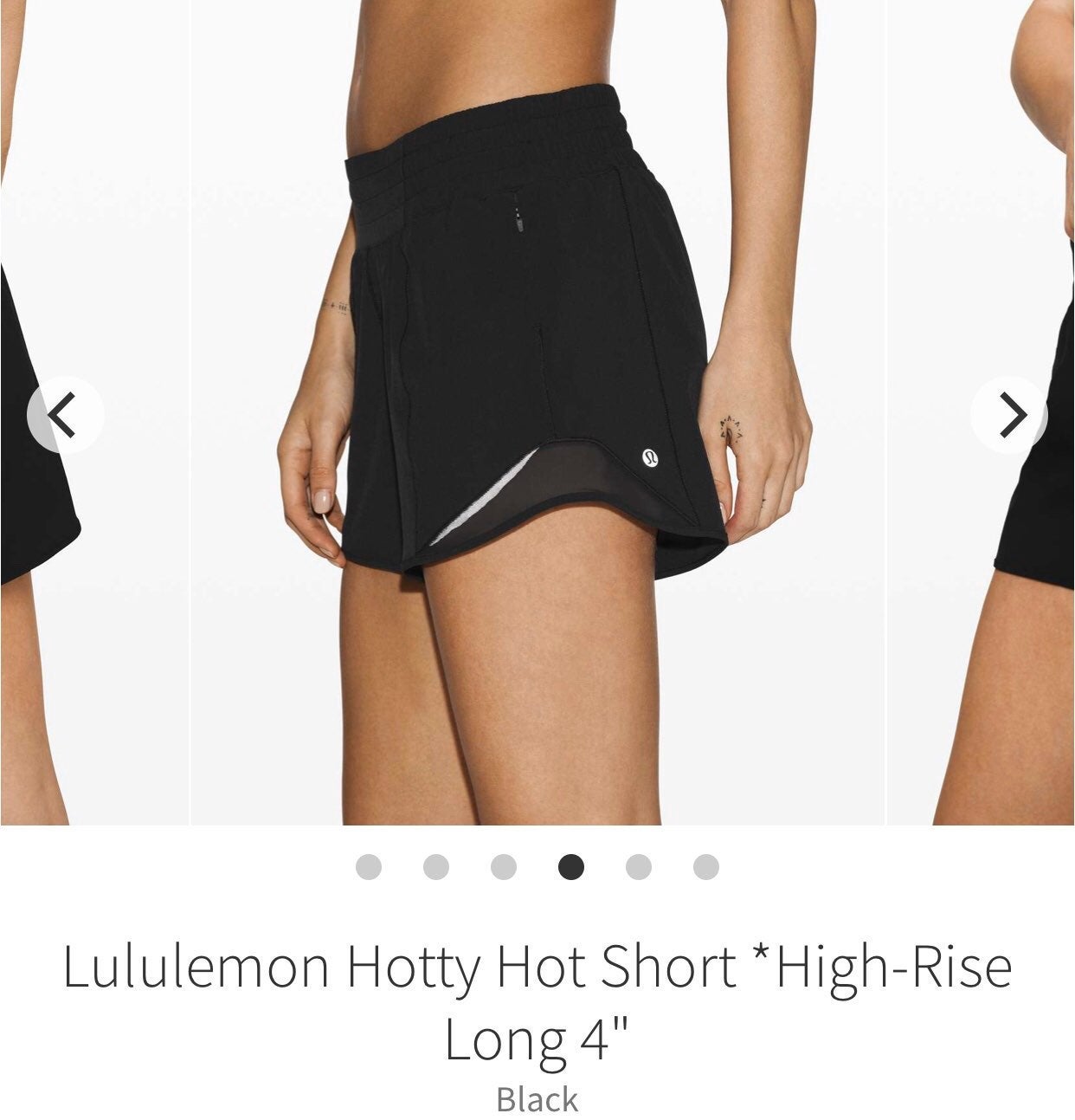 NWT Lululemon Sz 4 Hotty Hot HR 4 Black