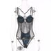 Blue Lace See Through Teddy Bodysuit