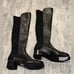 NEW Stuart Weitzman black leather Reserve block heel 5050 boots
