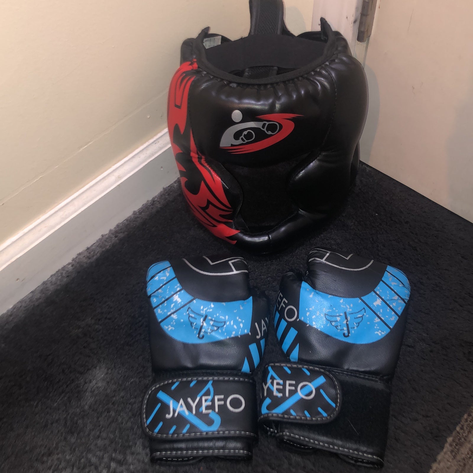 Boxing Gloves and HeadGuard